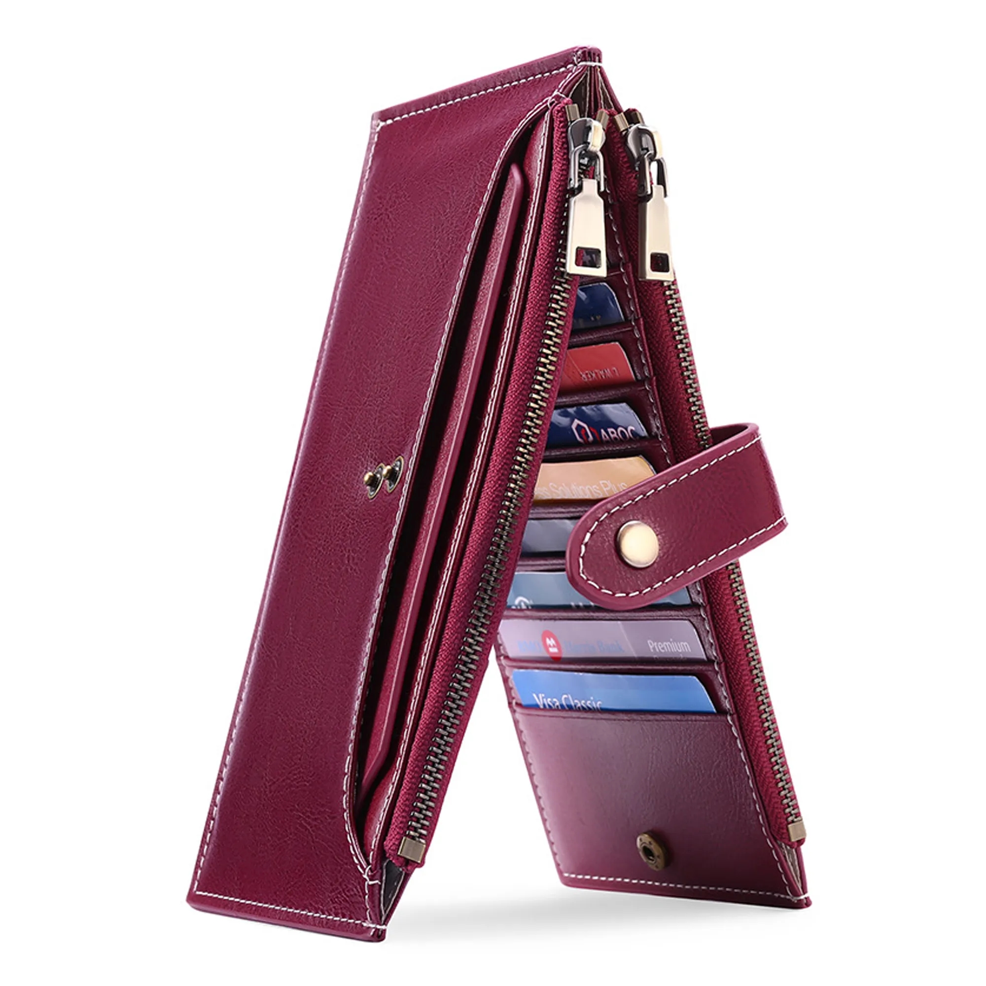 Women's Leather Credit Card Wallet 6
