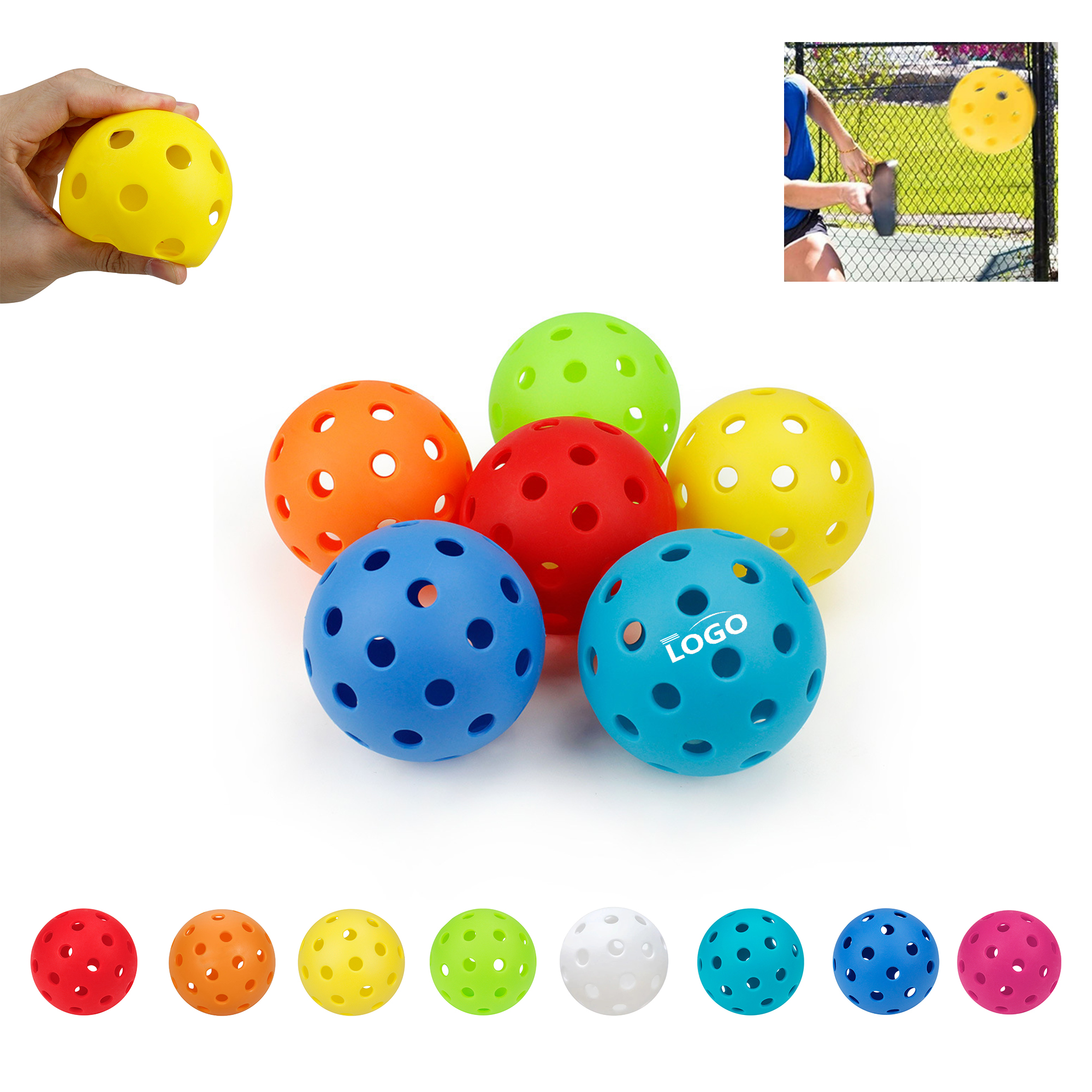 Sports Outdoor 40 Hole Pickleball Balls MOQ 50 3