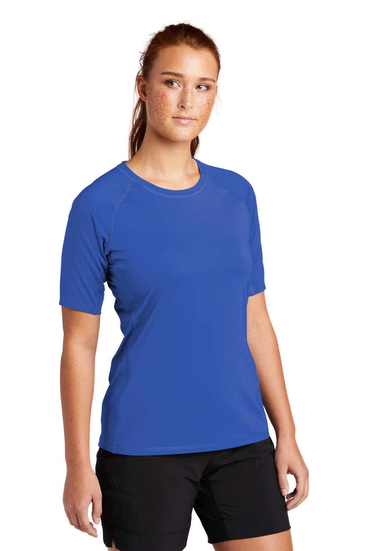 Sport-Tek Women's Rashguard Tee. LST470 2