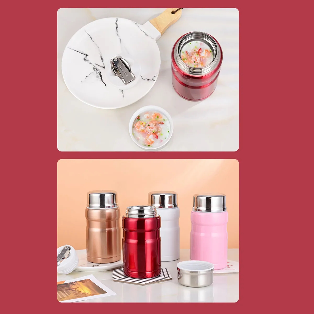 16oz Vacuum-Insulated Food Jar Lunch Box with Spoon 4