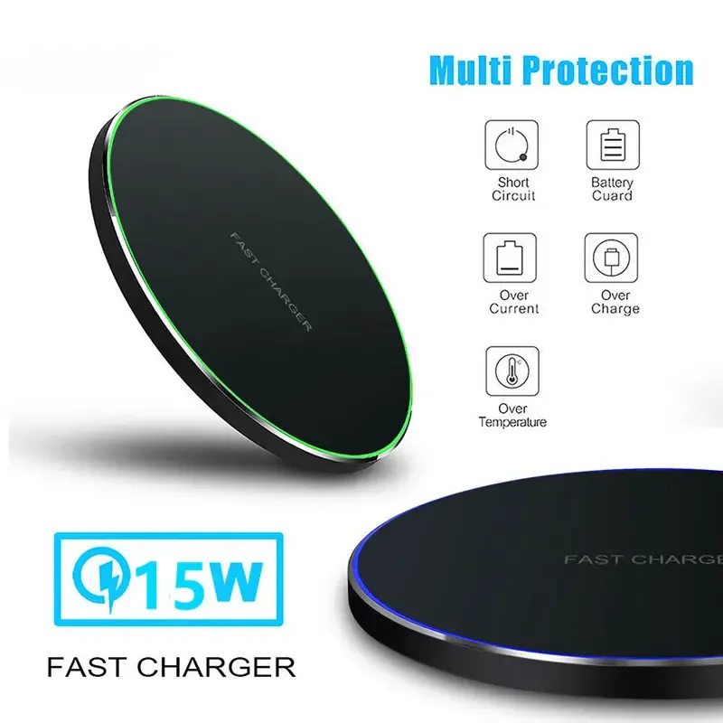 Circle LED Light-up 15W Qi Wireless Charger 2