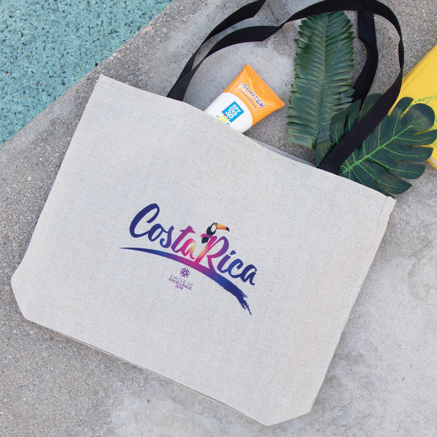 Burlap Beach Bag 2