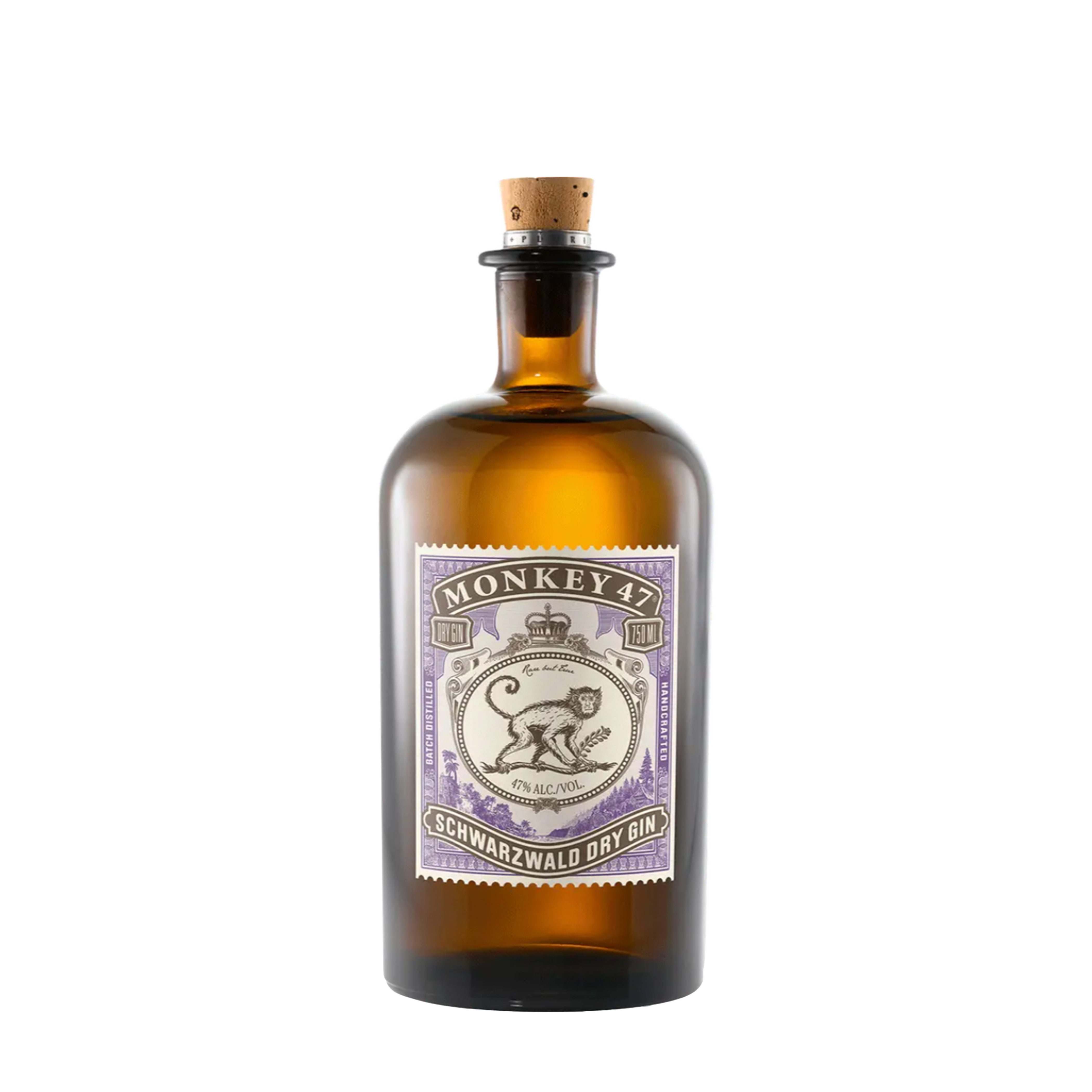 Etched Monkey 47 Gin Liquor Bottle 1