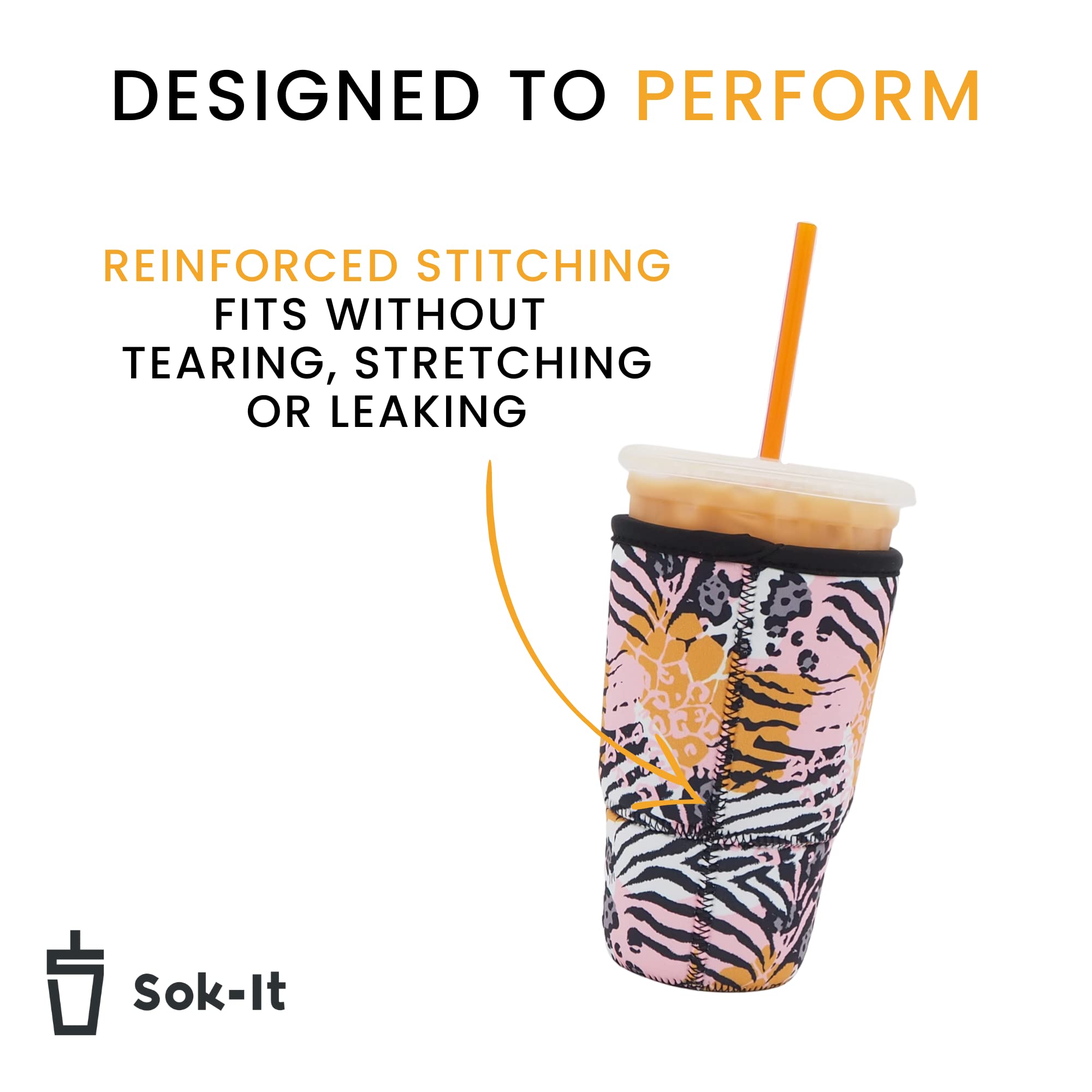 Full Color Coffee Insulated Neoprene Cup Sleeve 16-18oz 4