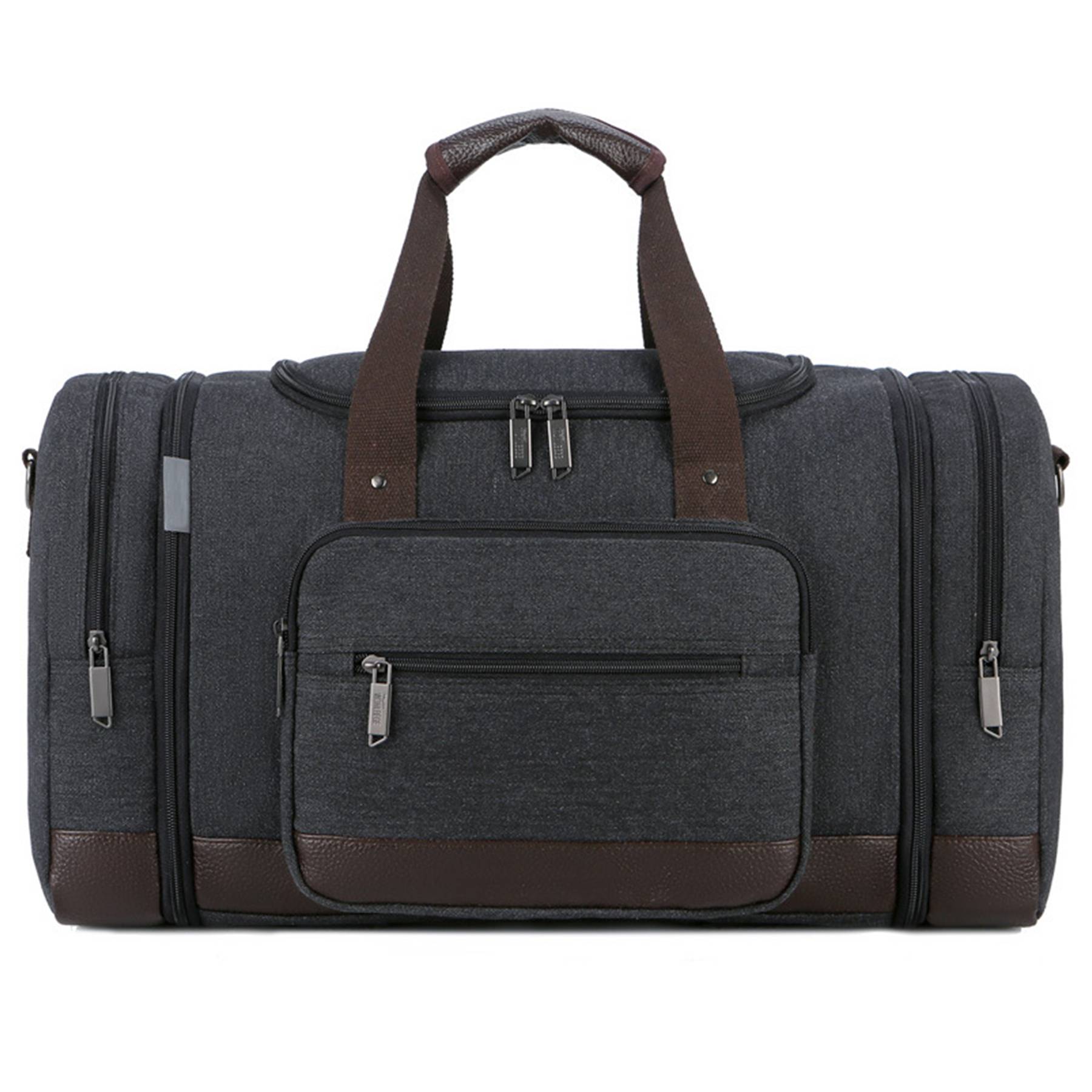 Canvas Shoe Compartment Travel Tote Duffel Bag 8