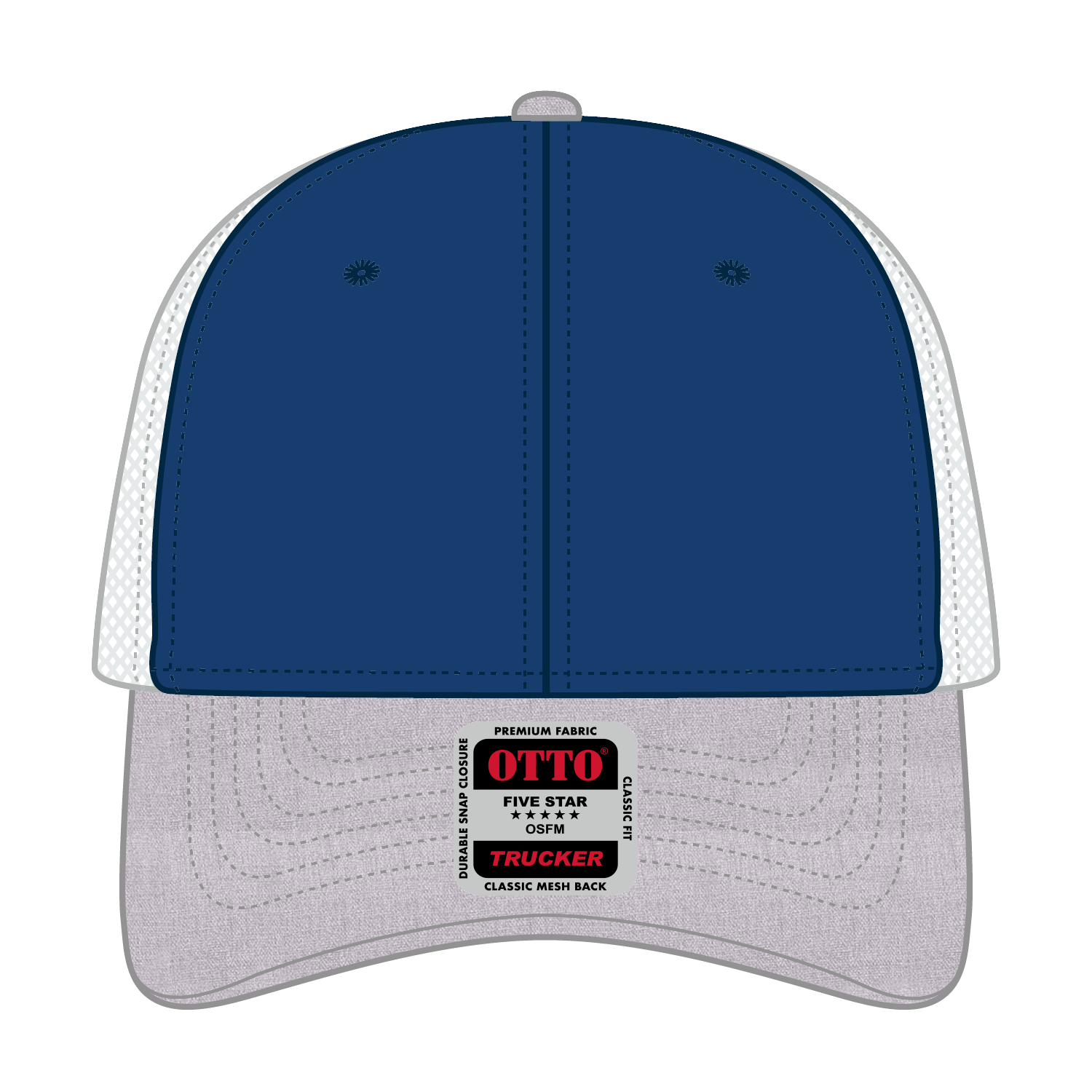 OTTO CAP® 6 Panel Low Profile Mesh Back Trucker Hat 40