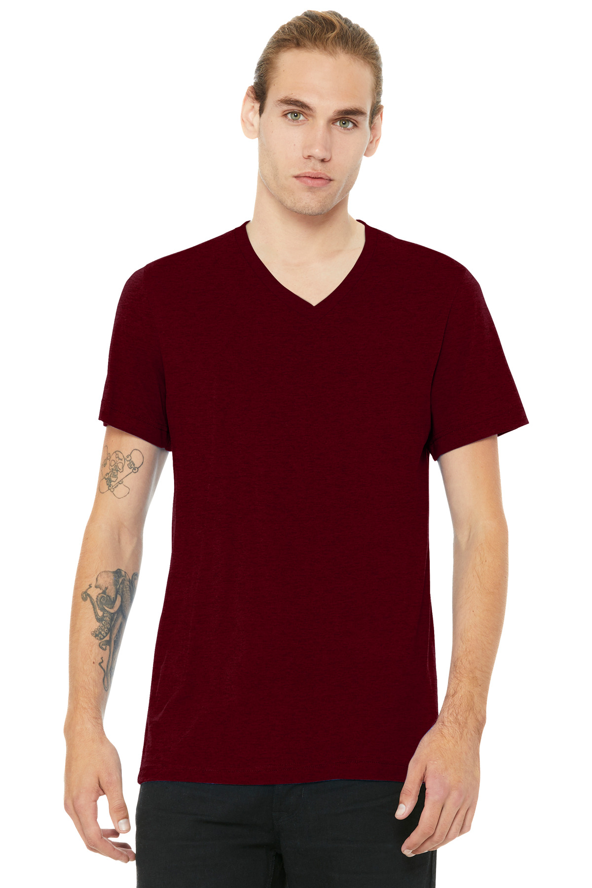 BELLA+CANVAS Unisex Heather CVC V-Neck Tee BC3005CVC 64