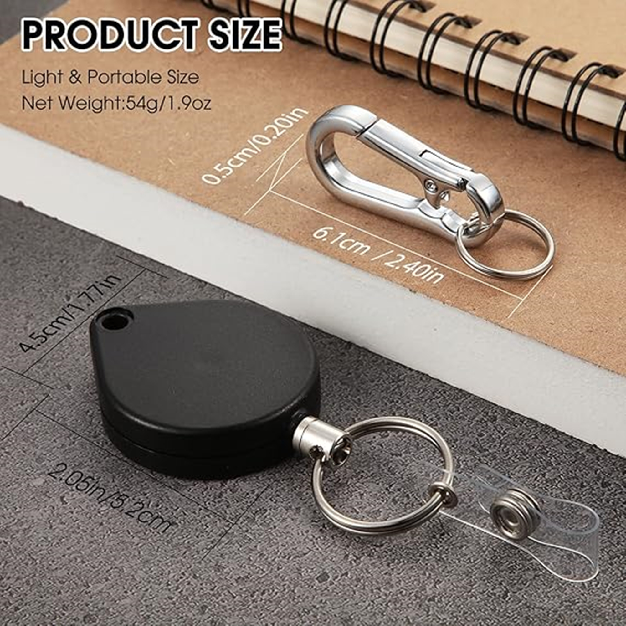 Retractable Badge Holder Reel And Keychain 5