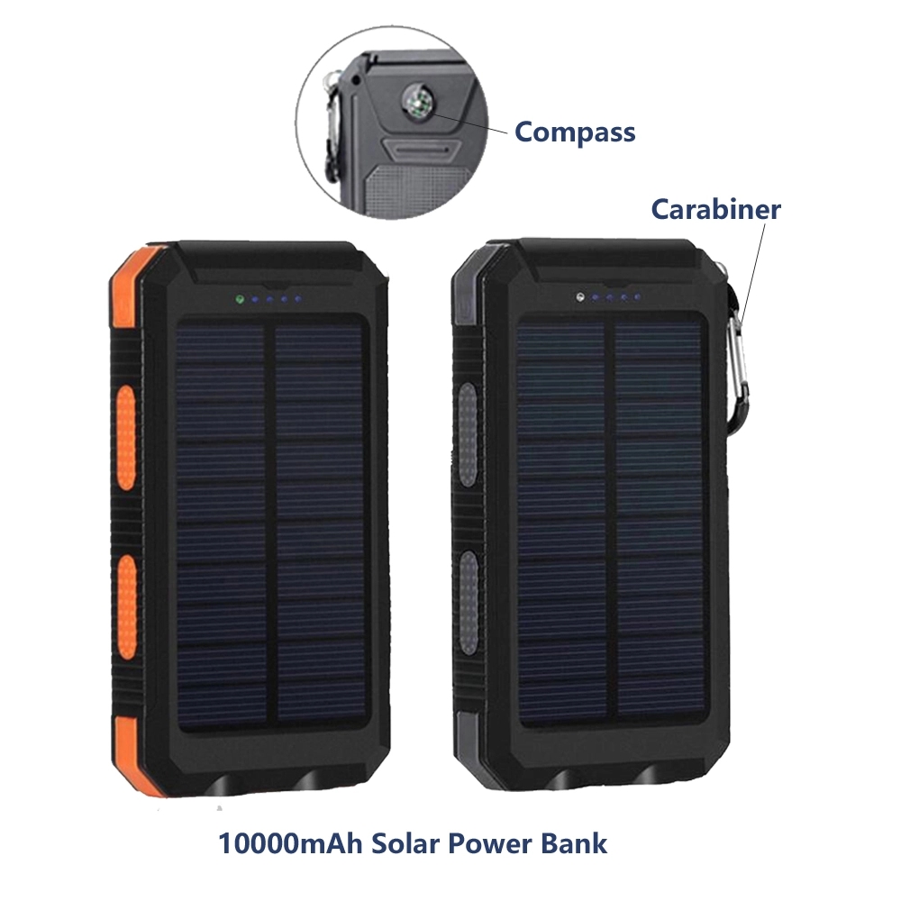 Fast Shipping-Solar Charger Carabiner Power Bank 2