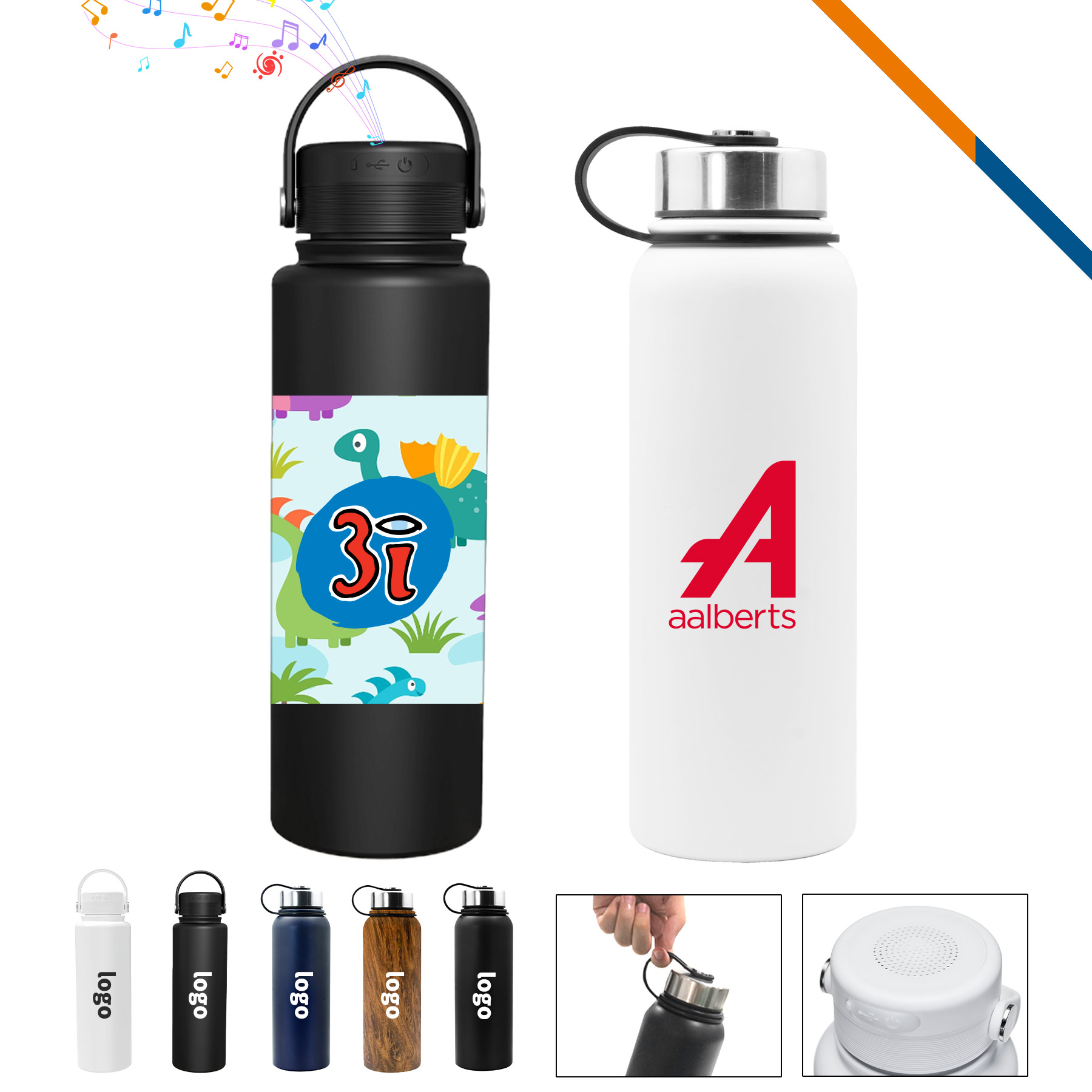 Hydro Stainless Steel Water Bottle - 40 OZ. 2