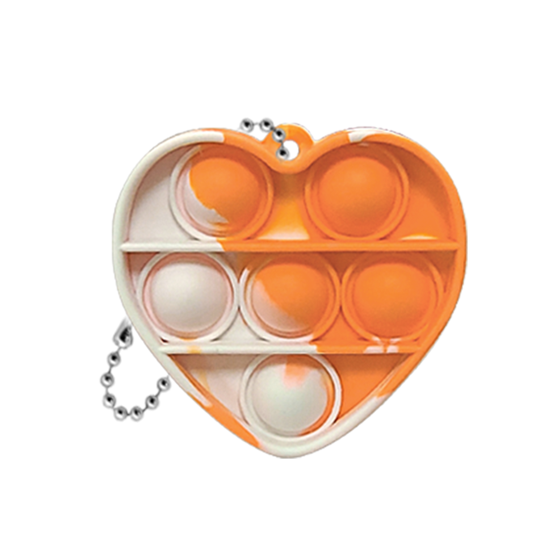 Mini Heart Push Pop Bubble Keychain 1