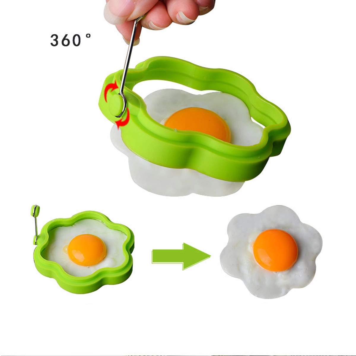 Silicone Round Pancake And Egg Rings 6