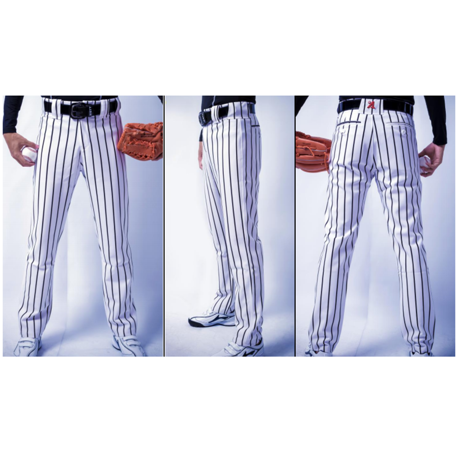 Premium Full Length Striped Baseball Pants w/ Piping - South