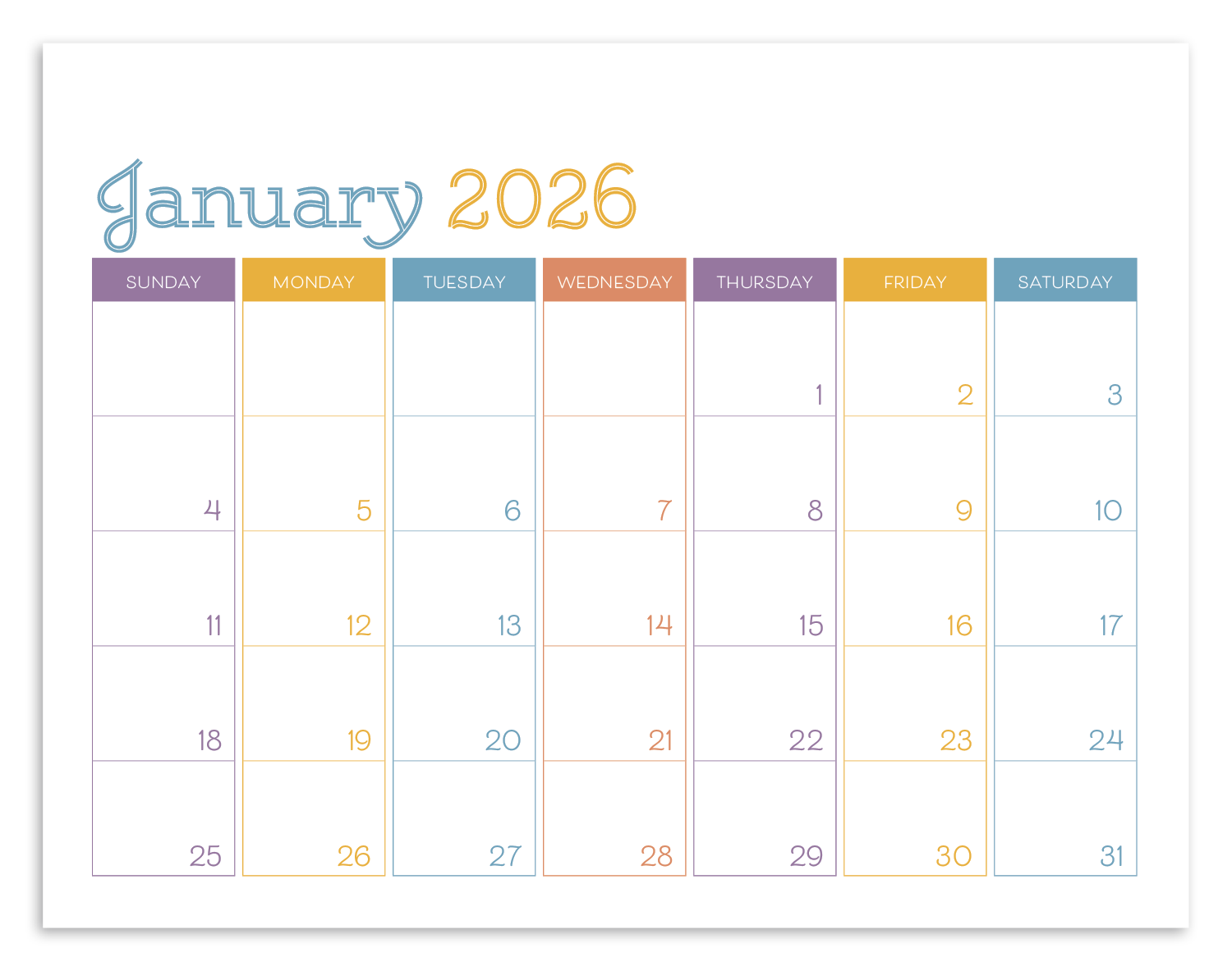 Triumph® Calendars Small Monthly Desk Pad - Colors 6