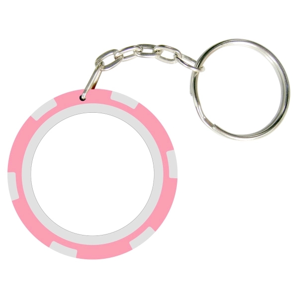 6 Stripe Poker Chip Keychain 6