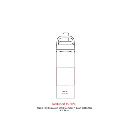 HydraCoach® BPA Free Tritan™ Sport Bottle 22oz 25