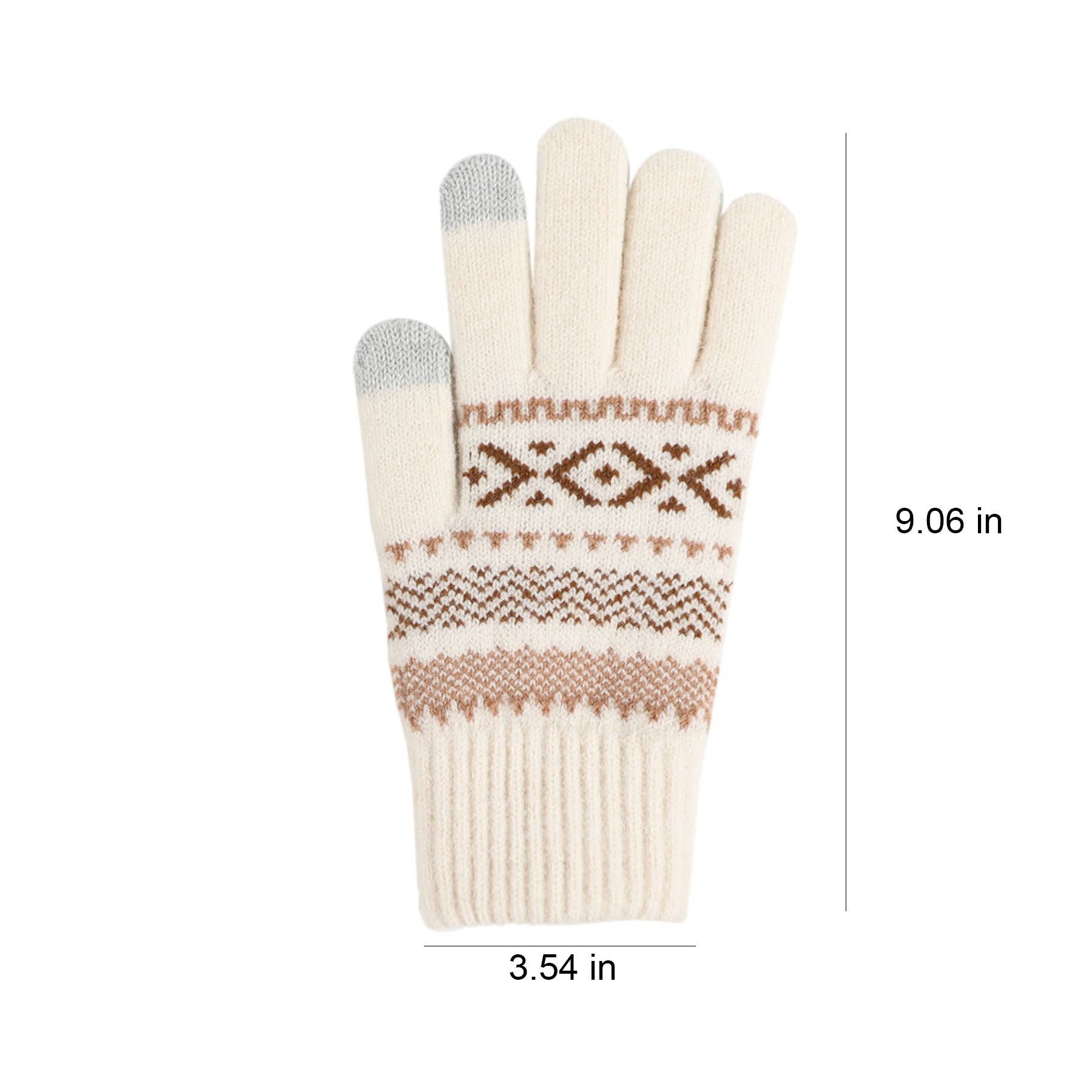 Contrast Stripe Touchscreen Gloves 5