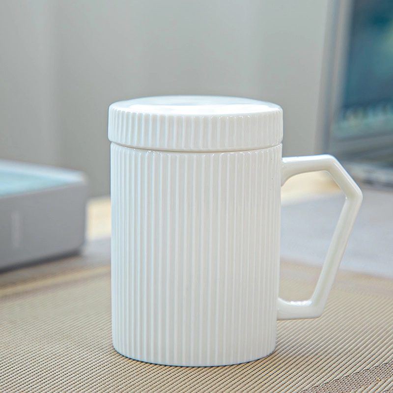 Custom 12 Oz Creative Striped Ceramic Mug 10