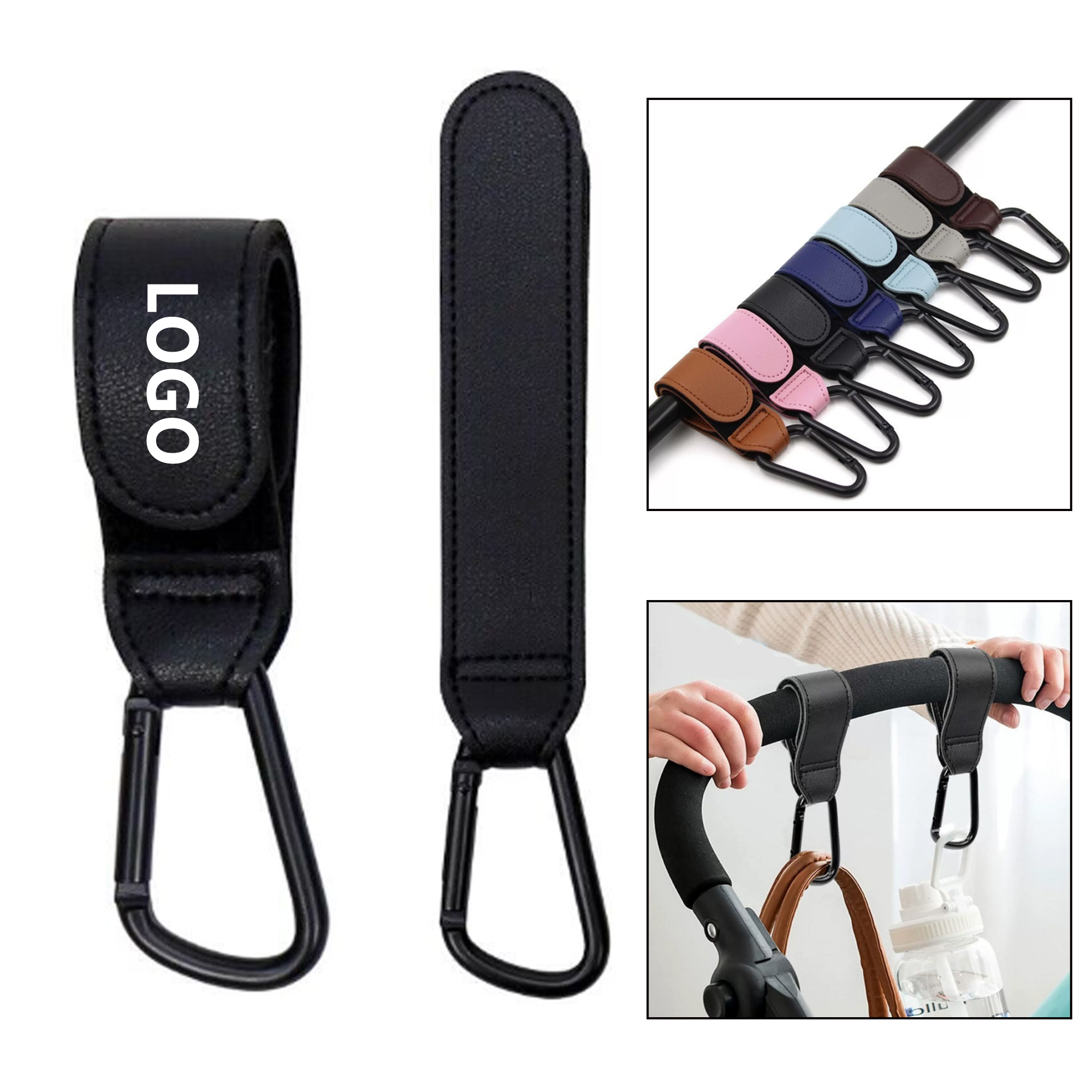 PU Leather Baby Stroller Hook 3