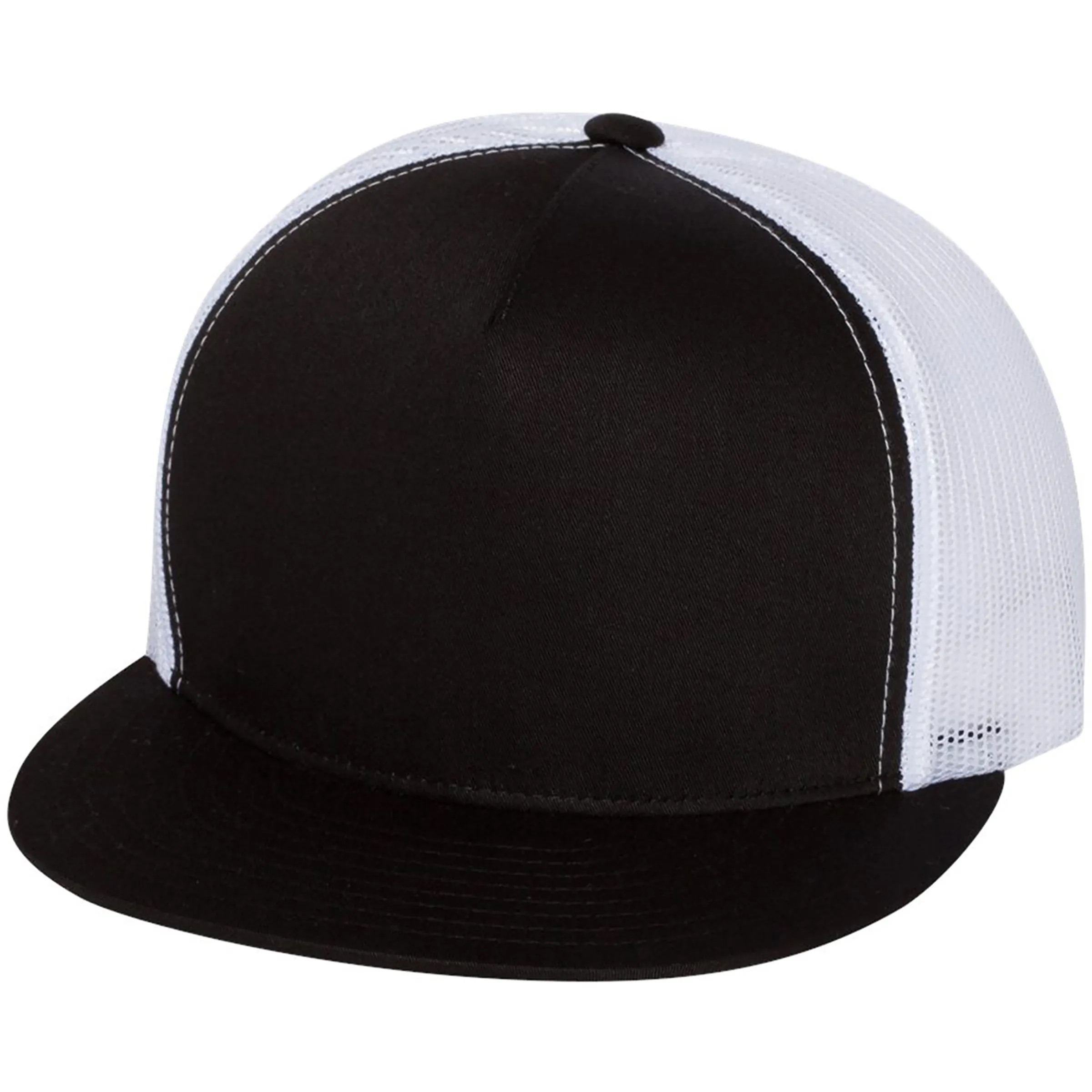 YUPOONG-CLASSIC FLAT BILL TRUCKER CAP 45