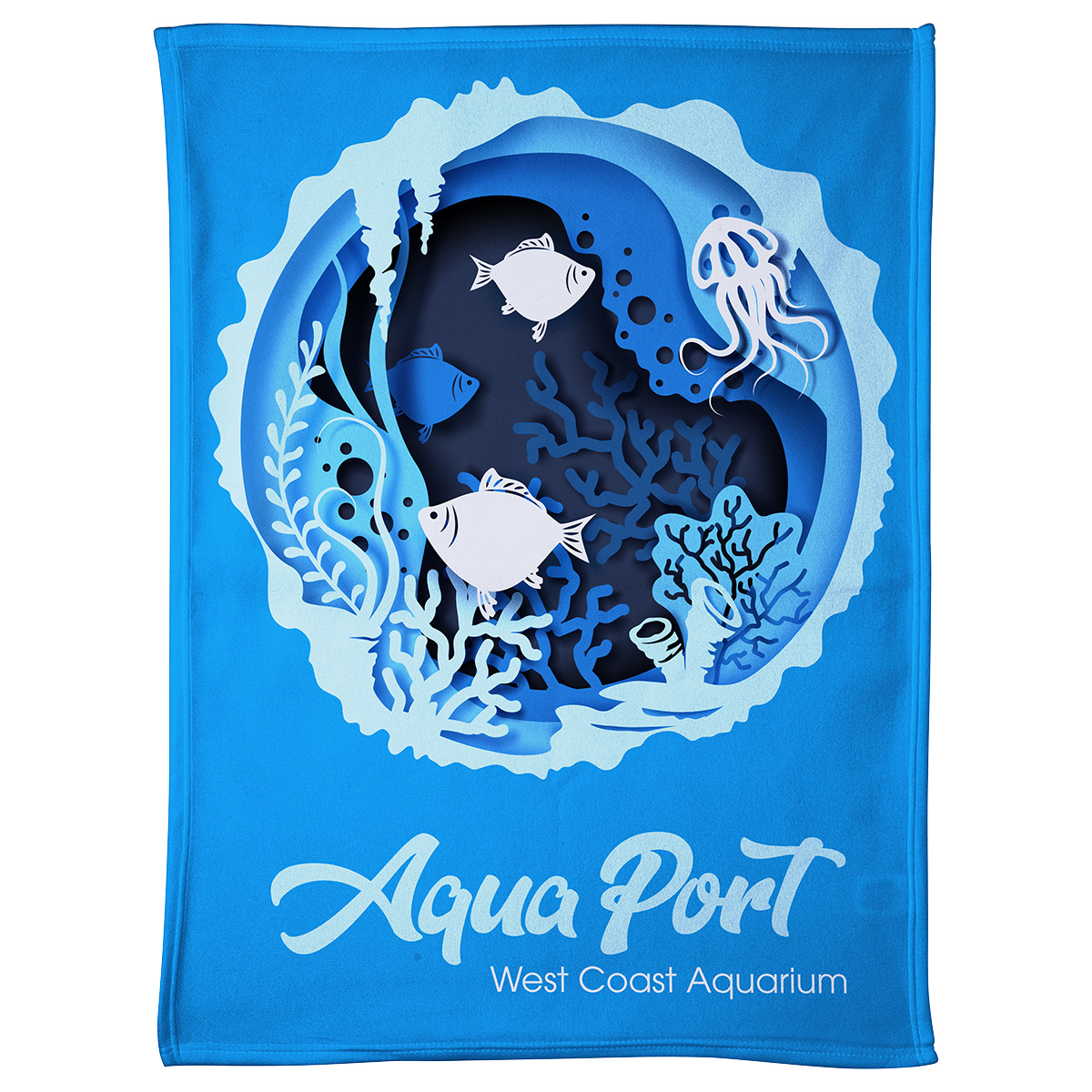 Light-Weight Brushed Fleece Blanket 30"x 40" 300GSM - Full Color 3