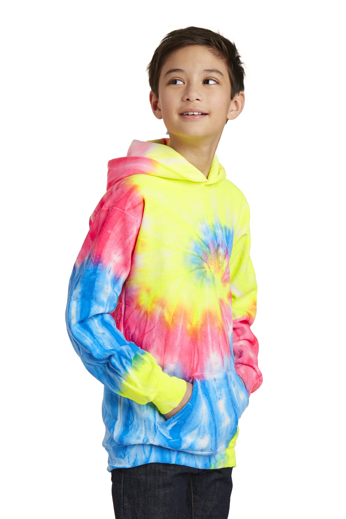 Port & Co Youth Tie-Dye Pullover Hooded Sweatshirt. PC146Y 43