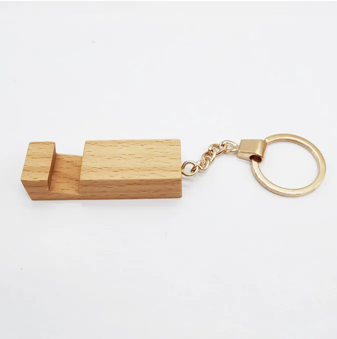 Wood Phone Stand With Key Chain 1