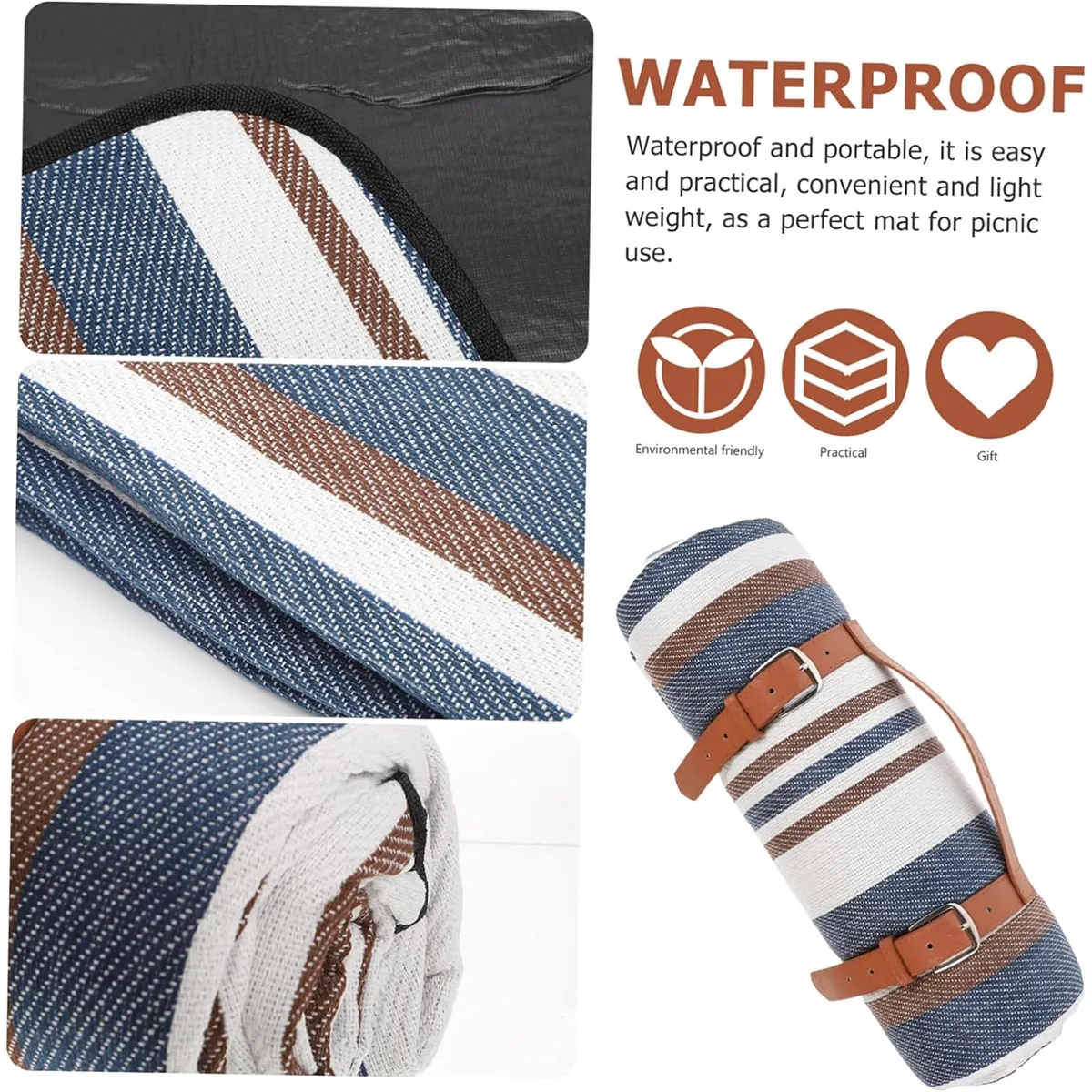 Portable Foldable Large Waterproof Picnic Blankets Beach Mat 3