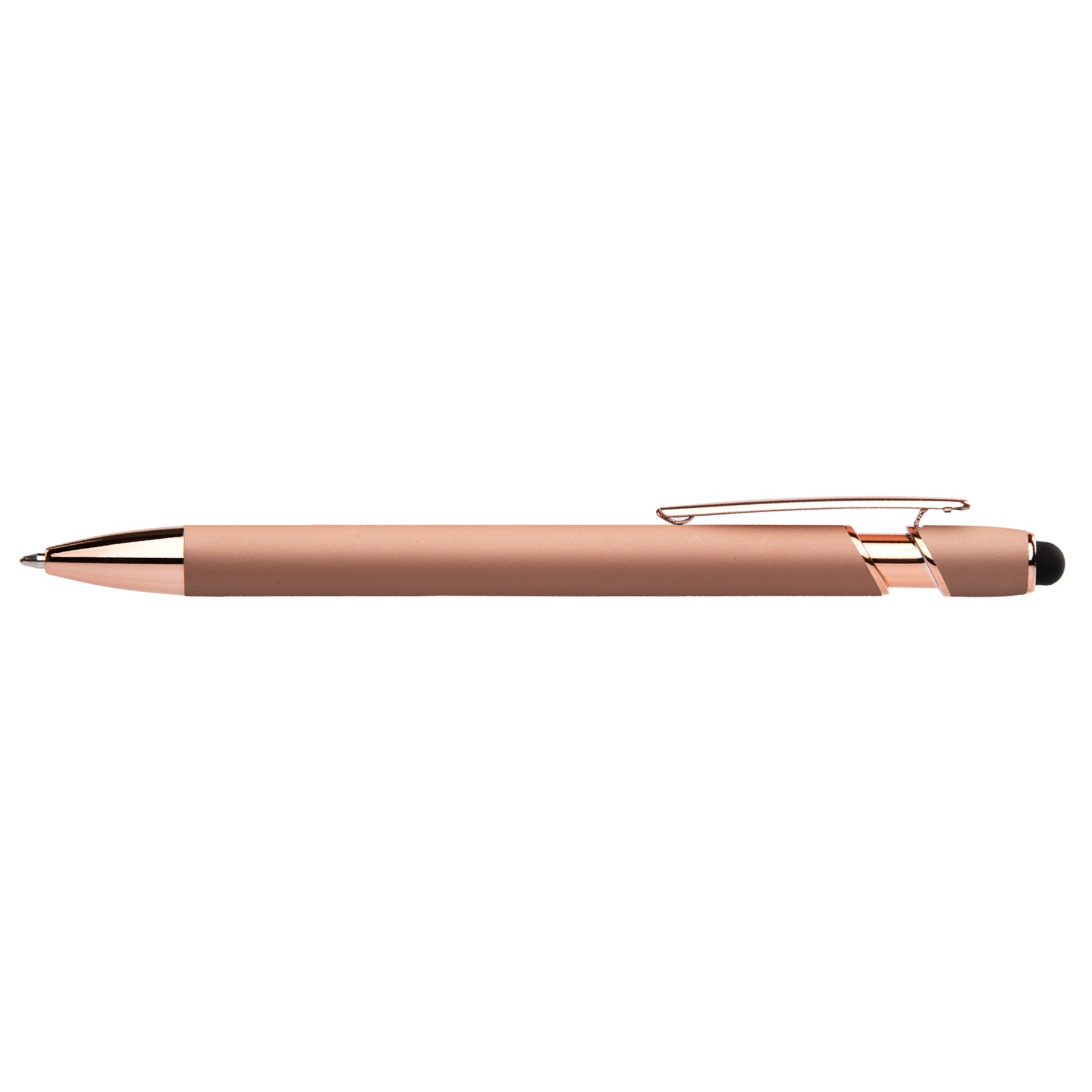 Rita Soft Touch Rubber Ballpoint pen with Stylus 15