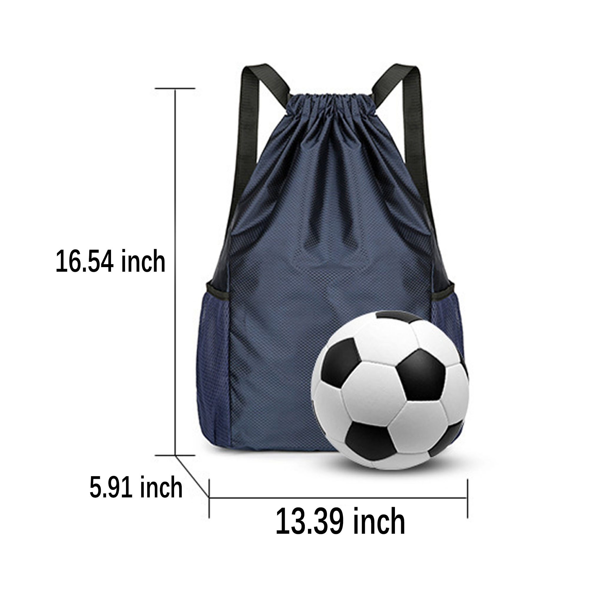 MOQ 20 Travel Drawstring Backpack With Side Pockets 2