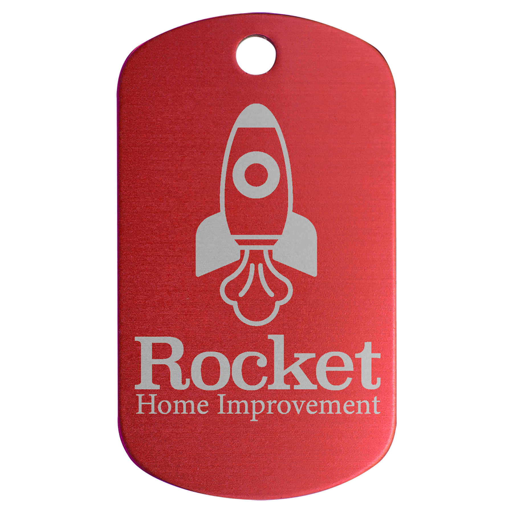 1" x 2" Red Anodized Aluminum G.I. Tag 1