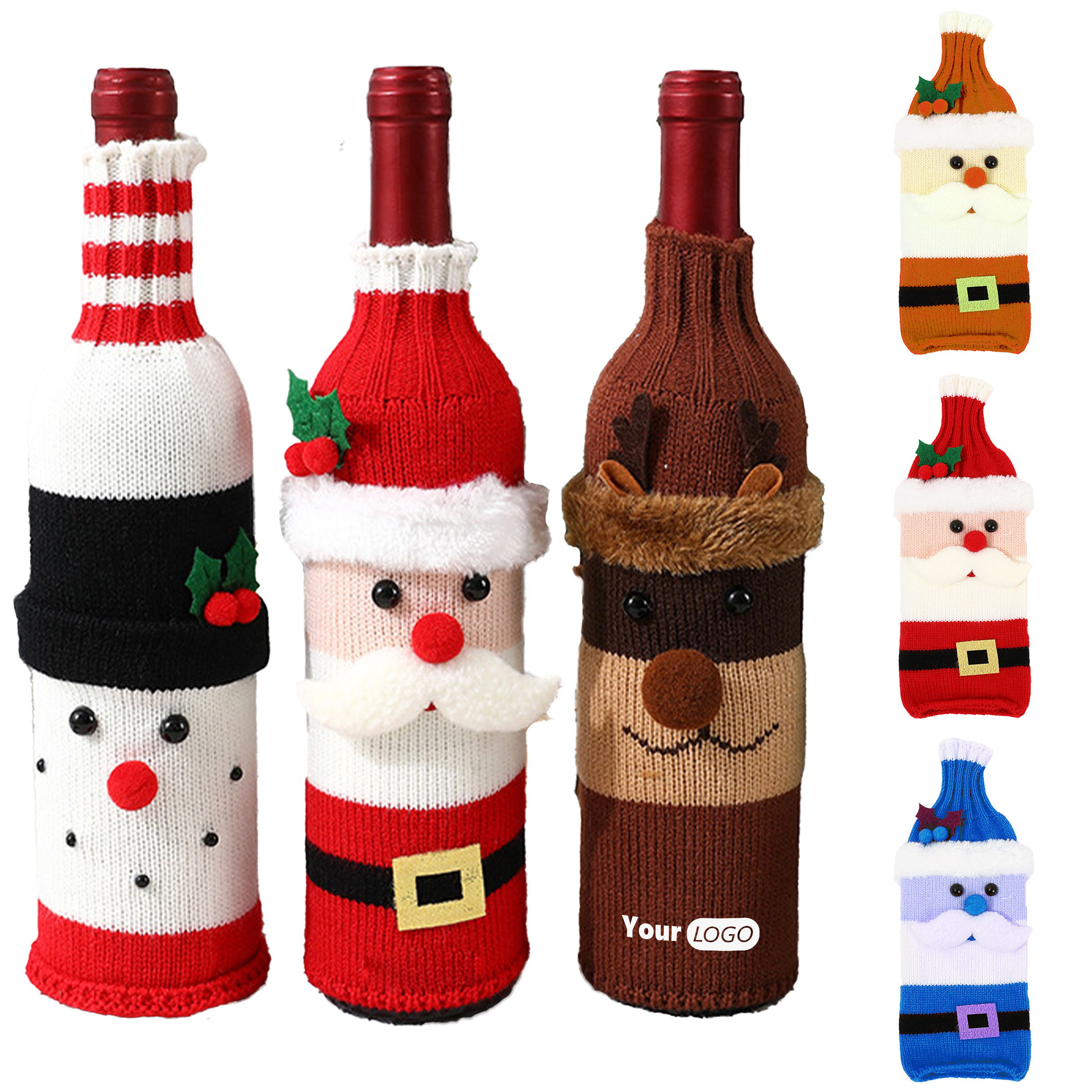 Other Fabric Charming Knit Wine Bottle Decorations For The Holidays 2