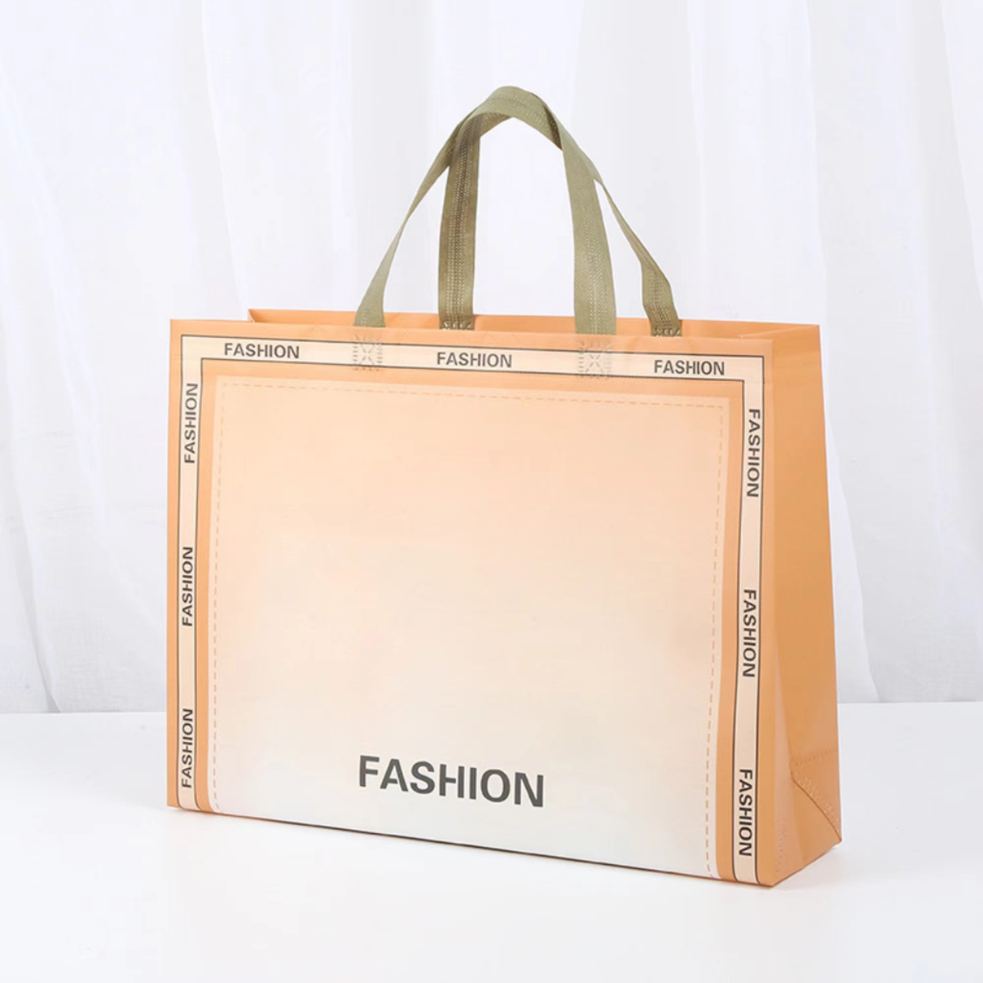 Gradient Color Non-Woven Grocery Tote Gift Bag 2