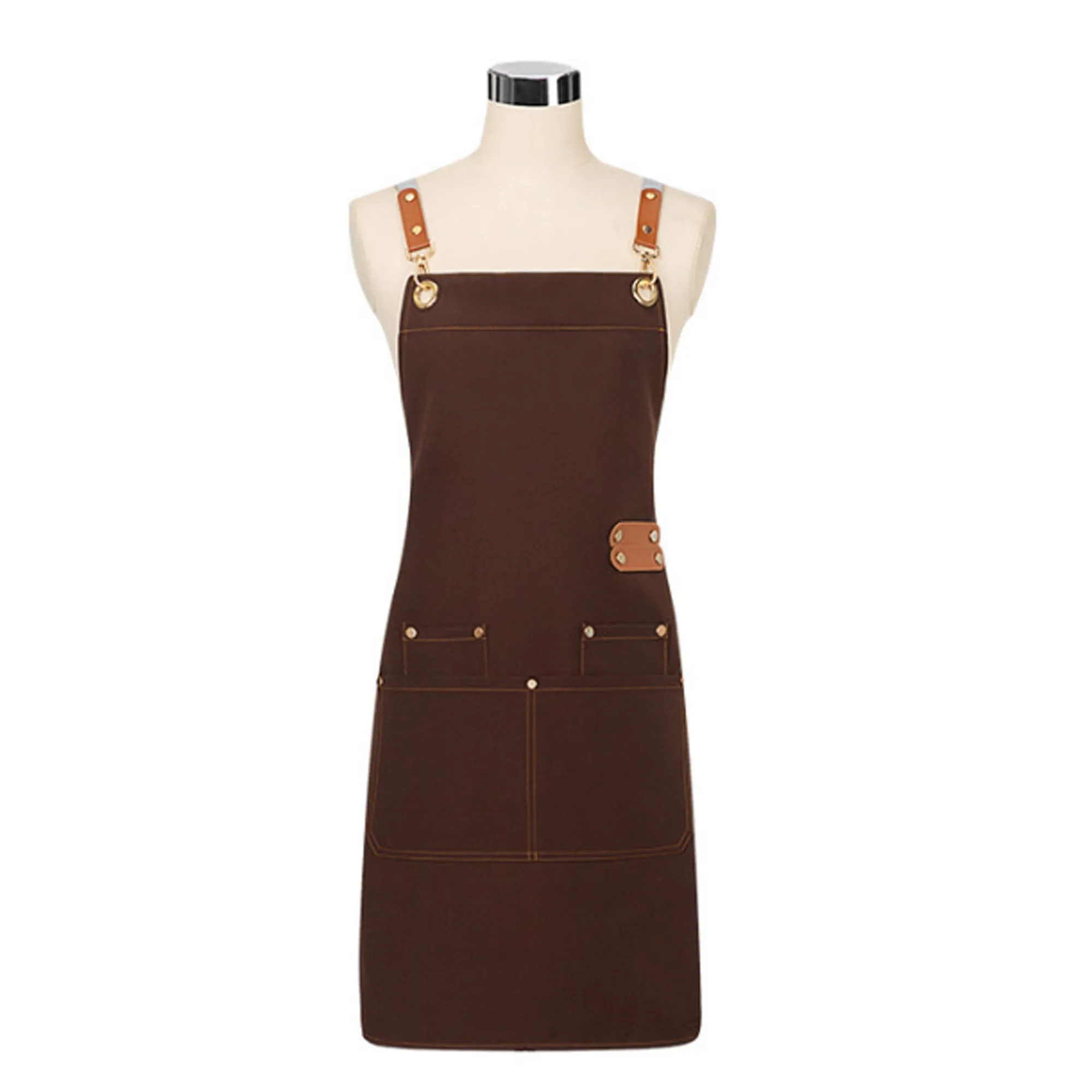 MOQ25 Waterproof Oilproof Canvas Apron Workwear 4