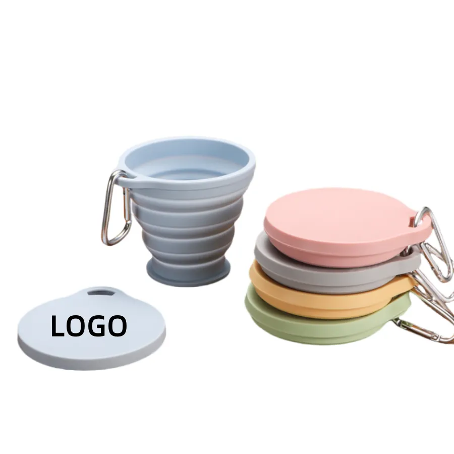 6.09oz Foldable Silicone Water Cup with Climbing Buckle 2