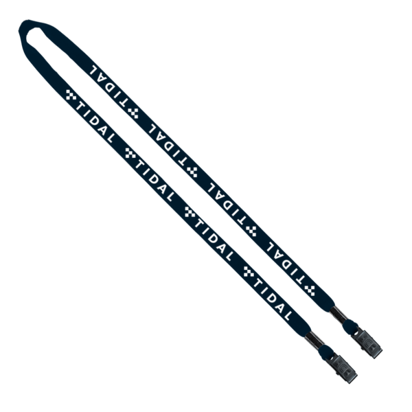 1/2" Cotton Double Bulldog Clip Lanyard 9