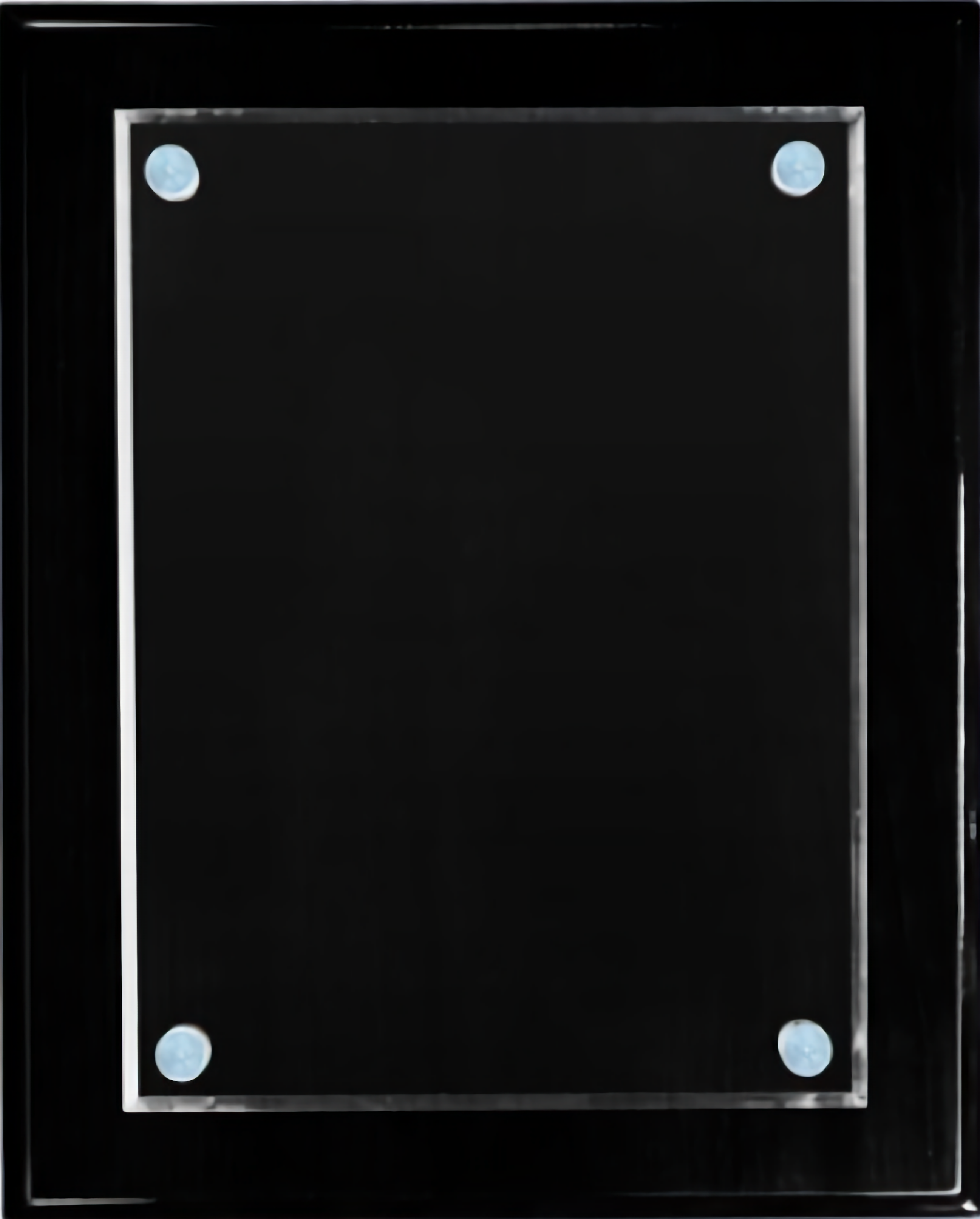 Black Piano Finish Plaque w/Acrylic Plate (Various Sizes) 13