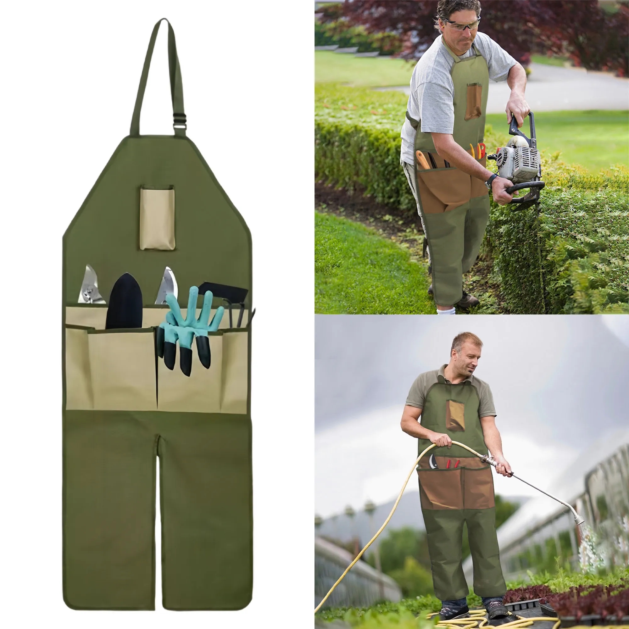 Professional Multi Pocket Garden Apron With Leg Protection 2