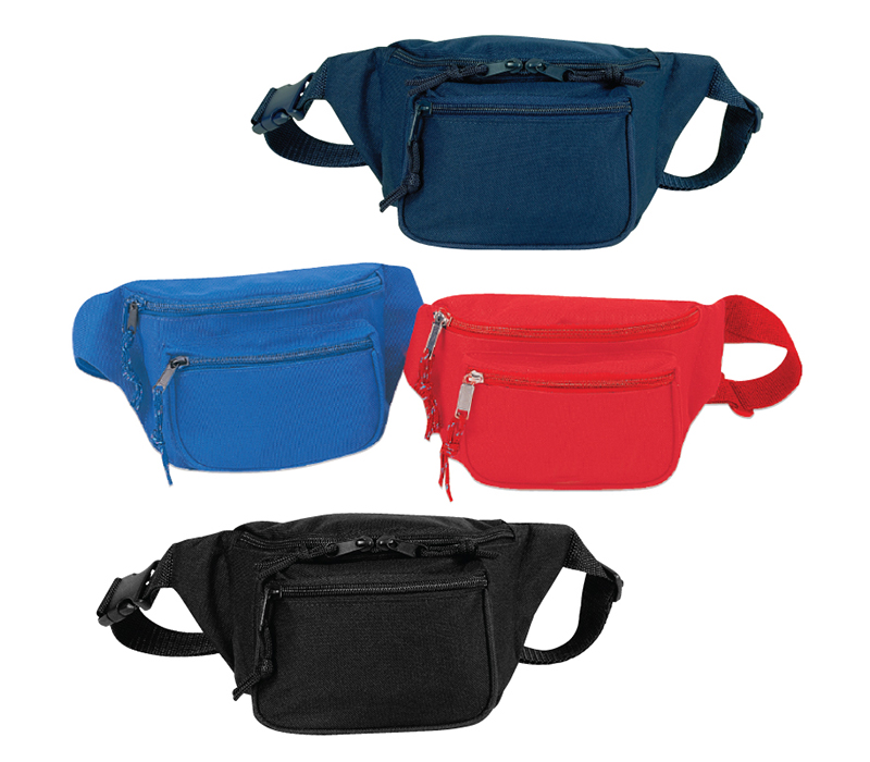 3 Zipper Fanny Pack Polyester Waist Bag 6