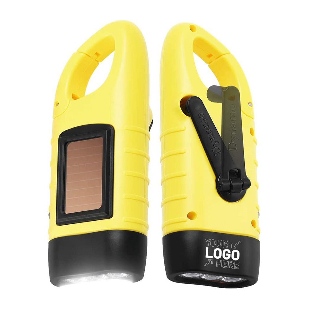 Hand Crank Solar LED Flashlight 2