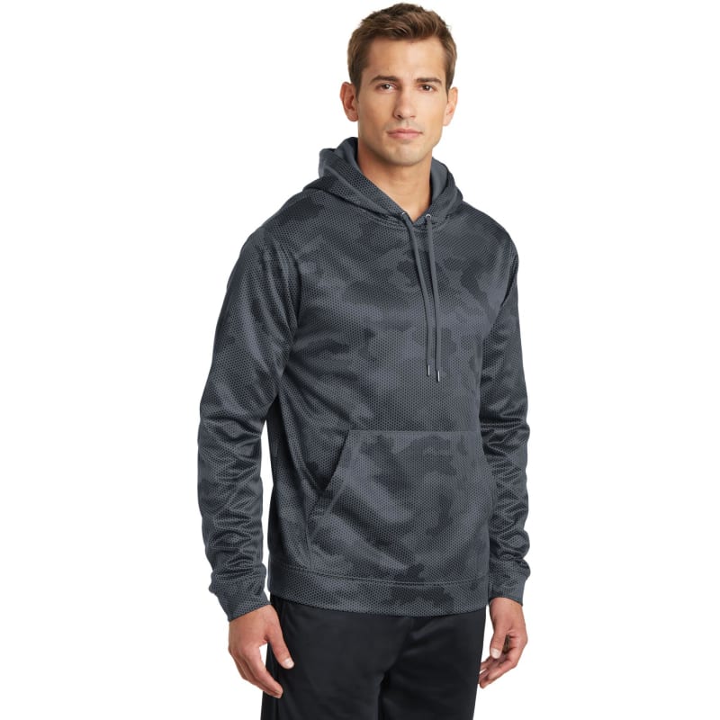 Sport-Tek Sport-Wick CamoHex Fleece Hooded Pullover. 5