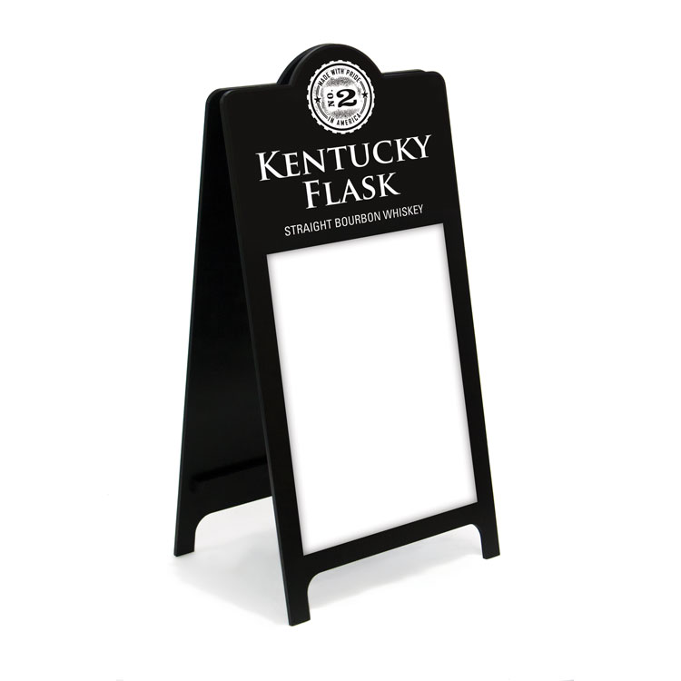 A-frame Wet-Erase Sign w/ Round Top - 24"w x 48"h 3