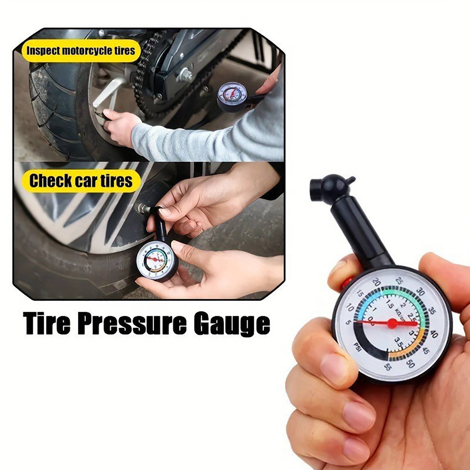 Car Portable Mechanical Tire Pressure Gauge 4