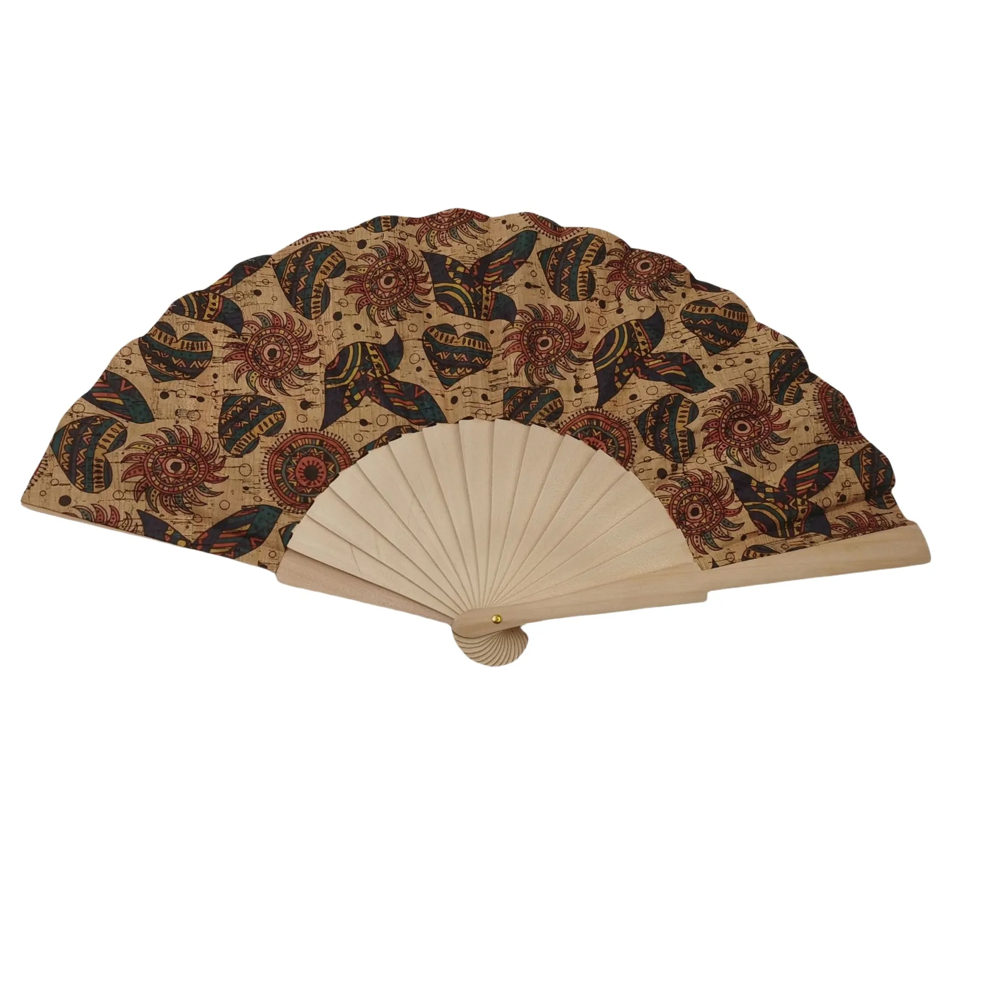 Wooden Cork Folding Hand Fan 5