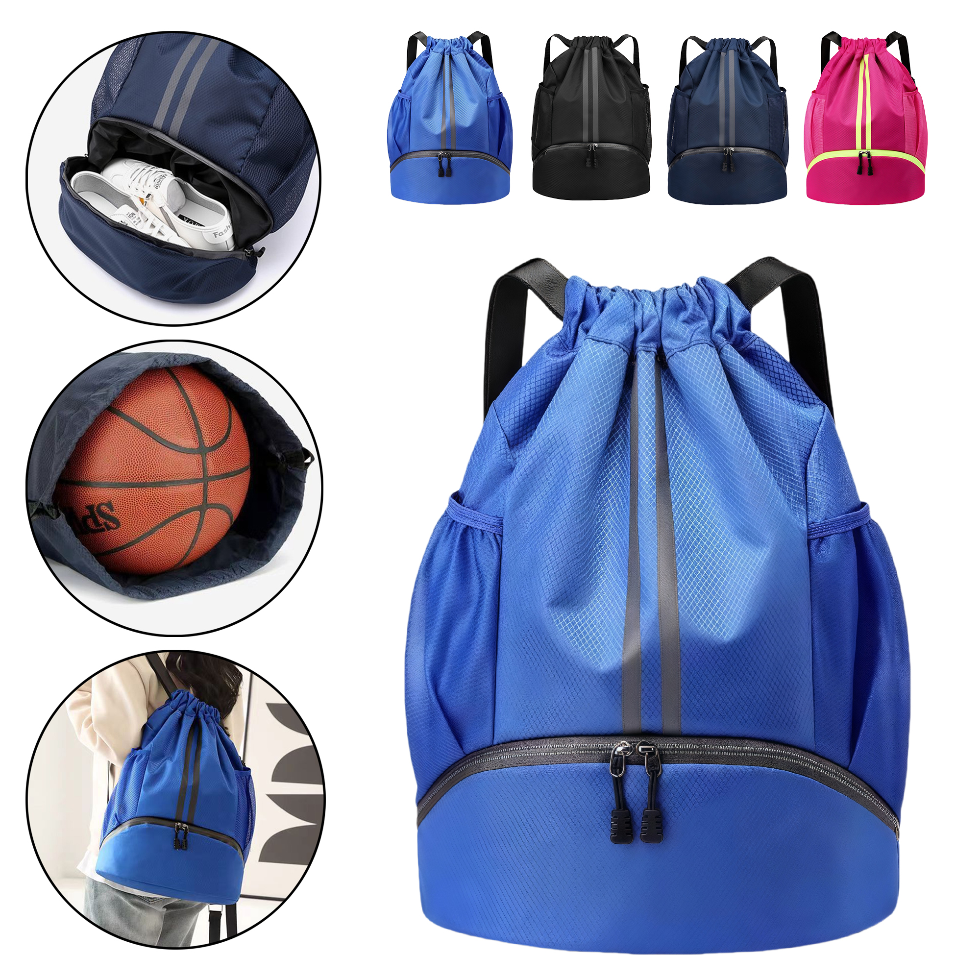 Waterproof Dual Compartment Backpack with Separate Shoe Storage for Sports 4