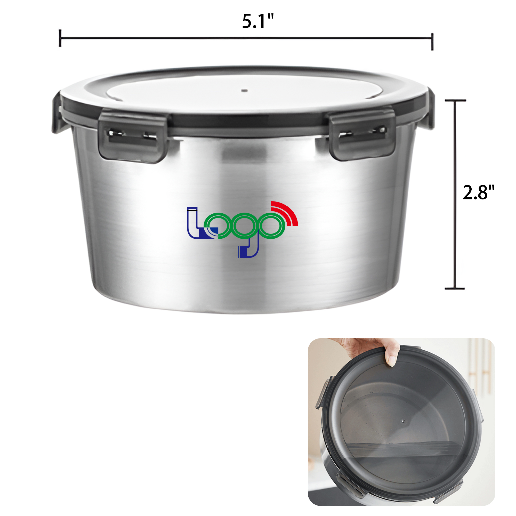 Durable 20 OZ Stainless Steel Food Storage Containers 2