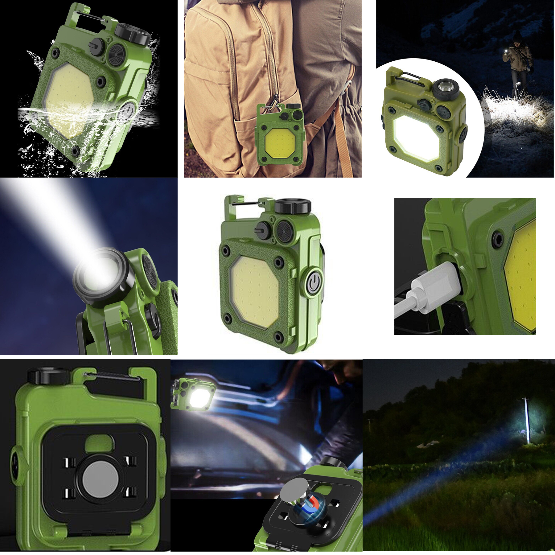 USB Rechargeable LED COB Work Light 2