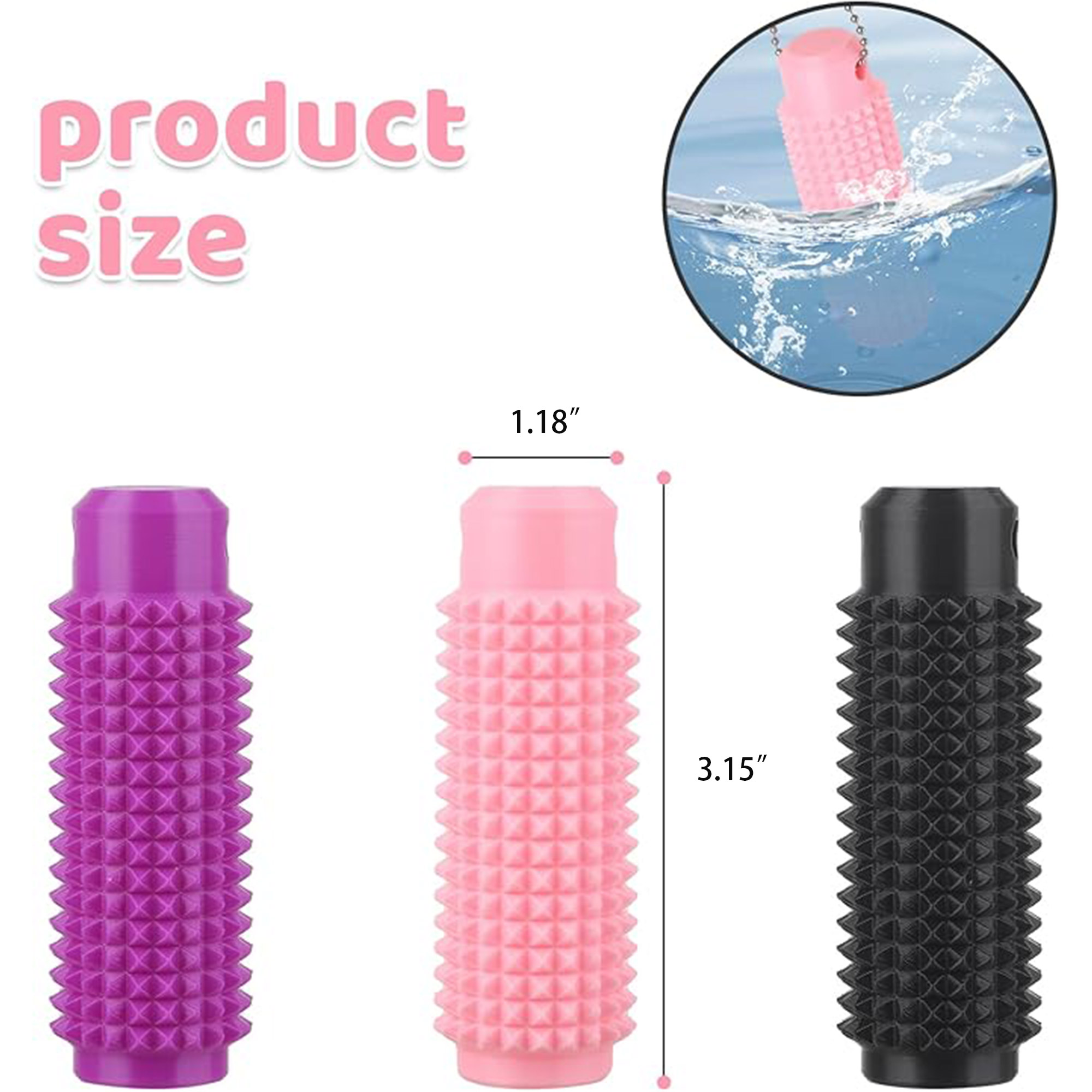3D Printed Portable Massage Shaft Decompression Toy Keychain 5