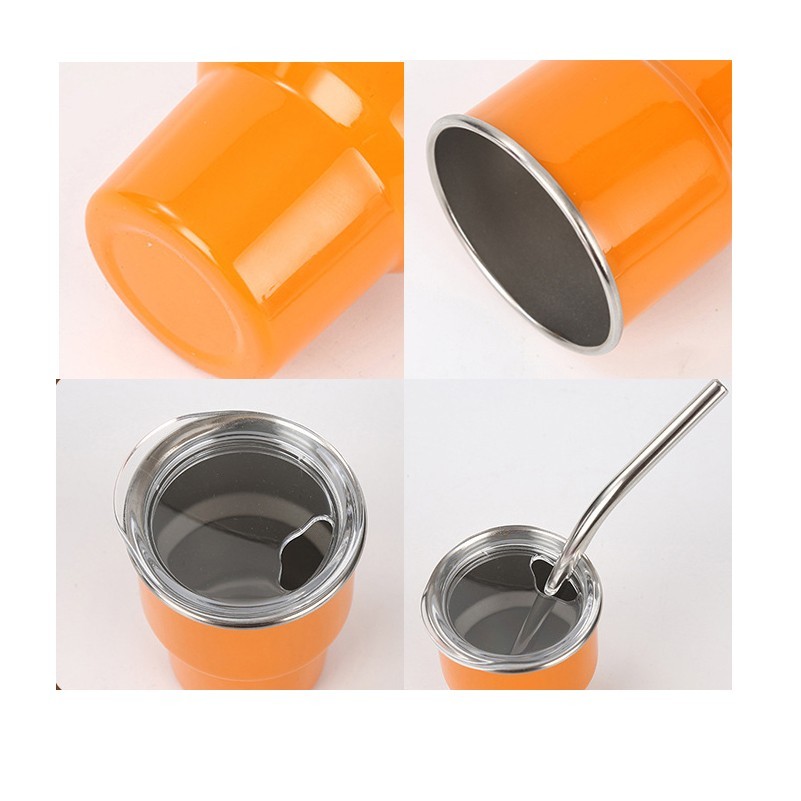 3oz Mini Tumbler Shot Glass with Straw and Lid 3