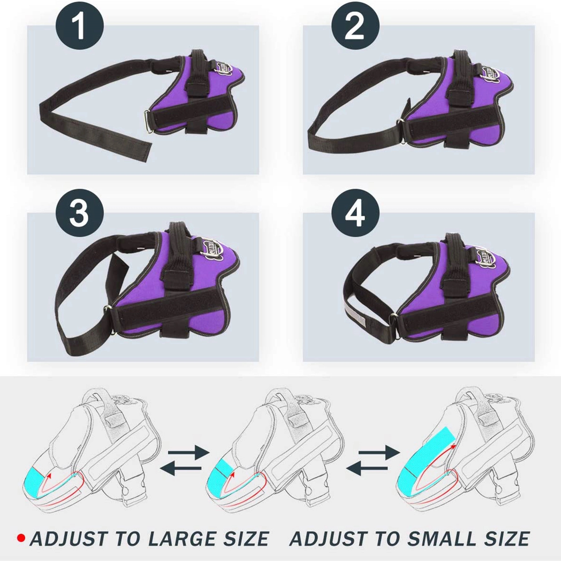 Dog Harness With Handle No-Pull Reflective Vest 4